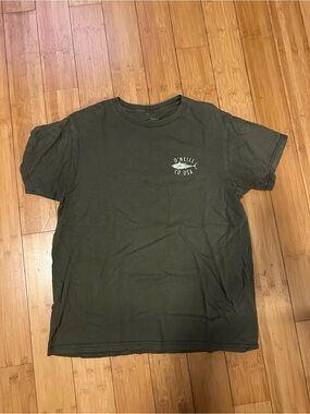 O'Neill Men's Olive Green Short Sleeve Logo Tee- SIZE MEDIUM